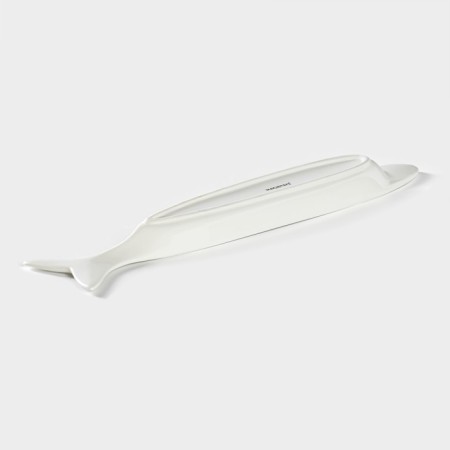 Porcelain dish Magistro "fish", 35 × 7.5 × 2.5 cm, white color-2