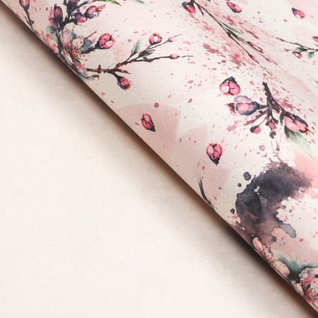 Package paper, white craft "Sakura", 70x100 cm-2