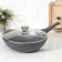 Frying pan “Granite Wok”, D = 28 cm, removable handle, glass cover, anti -stick coating, color gray color