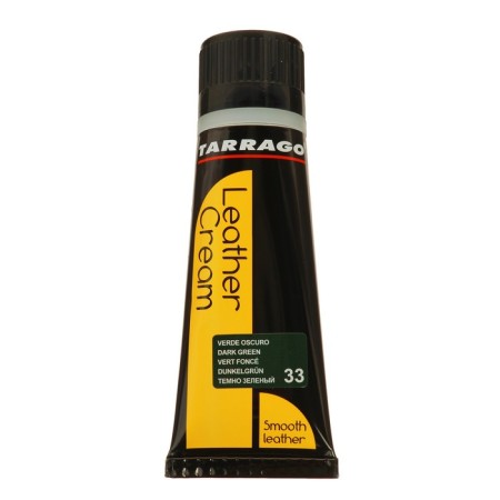 Shoe cream Tarrago Leather Cream 033, dark green color, a tube with a sponge, 75 ml-1