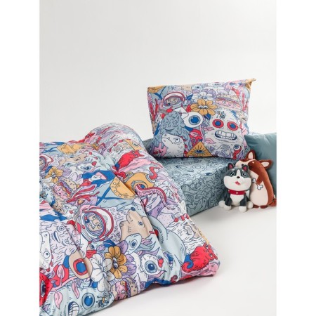 Bed linen 1.5 joint venture "Dudliki", size 215x150 cm, 215x145 cm, 70x70 cm