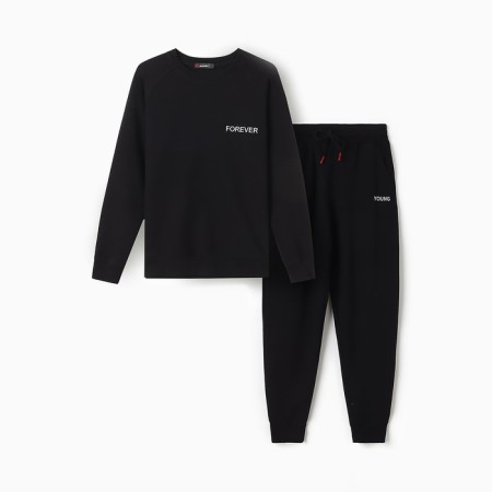 Women's costume (sweatshirt/pants), black color, size 50-5