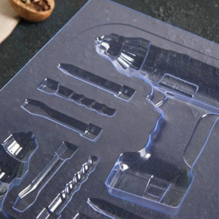Form for chocolate and sweets plastic "screwdriver", the color is transparent-2