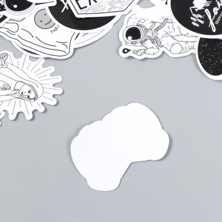Set of stickers "Black and white supermix" 50 pcs 3-8.5 cm-2