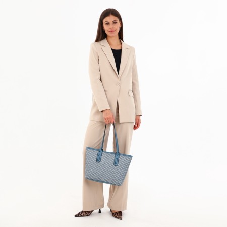 Women's bag with lightning, average size, blue color-7