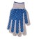 Workers, knitted gloves, with PVC dots, knitting class 10