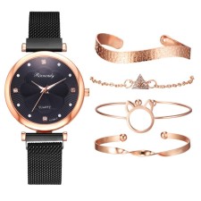 Women's gift set Rinnady 5 in 1: Watch and 4 bracelets