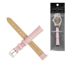 Solomon watch strap, 12 mm, genuine leather, L-18 cm, light pink
