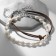 Bracelets on the leg "shells", white-brown color in silver