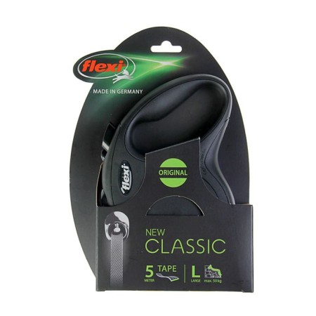 Roulette Flexi New Classic L (up to 50 kg) tape 5 m, black-1
