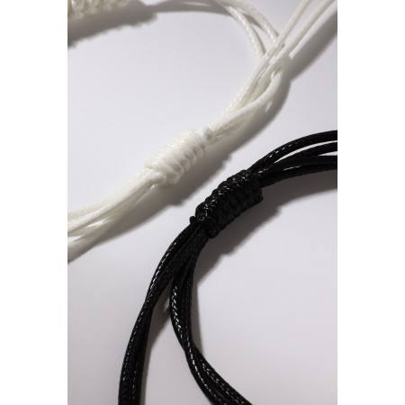 Bracelets "Demetrons" stars, black and white color, l = 12.5 cm-3
