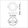 Luminer built -in LED NovOCH. Span, 6W, LED, 30x110x110 mm, black color