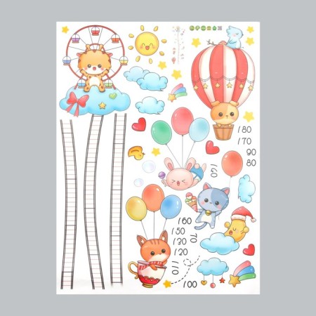 Stick plastic Interior color Rostomer "Beasts in the Clouds" 45x60 cm-1