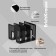 Paper tray vertical, 3 compartments, Erichkrause, black