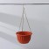 Plastic puff for flowers suspended with drainage grid "Vesta", 2 l, brown color