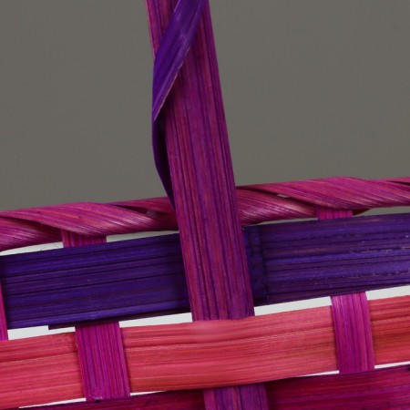 Wicker basket, 20 x 20 x 10/33 cm, purple, bamboo-3