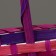 Wicker basket, 20 x 20 x 10/33 cm, purple, bamboo