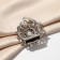 Clip for a scarf “flower” elegant, the color of the rainbow pink in silver