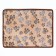 Animal rug, bilateral (fleece+rattan), 40 x 30 cm, beige