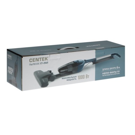 Vacuum cleaner Centek CT-2565, vertical, 1000/200 W, dry cleaning, 1.2 l, blue-14