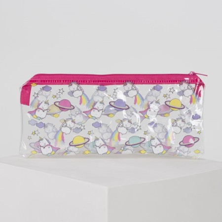 Penal soft 1 compartment, 95 x 205 mm, flat, PVC, calligrata "unicorn"-2