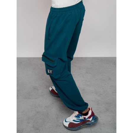 Sports male trousers, size 48, blue color-23