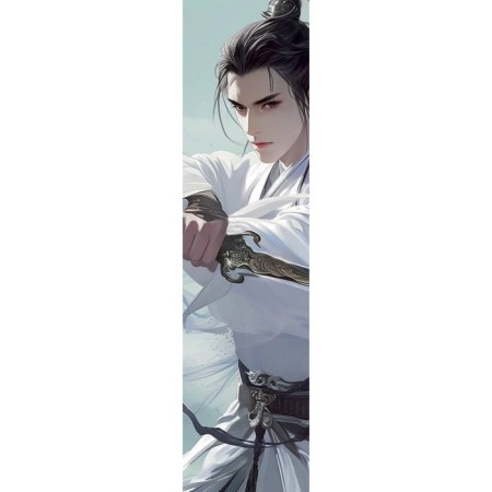 Bookmark with an elastic band. Manhua. Heavenly Warrior