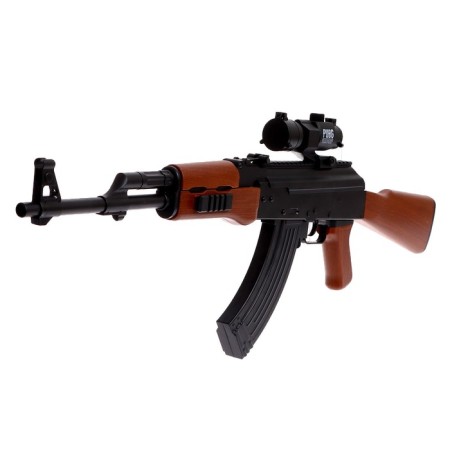 AK-47 automatic machine, shoots with gel bullets, works from the battery-1