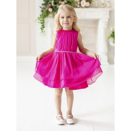 Bella dress, height 104 cm, bright pink color