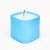 Candle "Square. Marble" in a candlestick of gypsum is small, 5x4.5 cm, blue