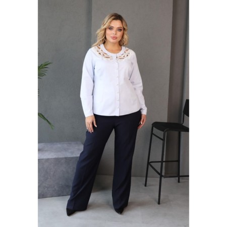 Female shirt, size 58, blue color-1