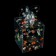 New Year. Box gift New Year's folding PVC "Merry Santa Claus" 12 x 12 x 15 cm.