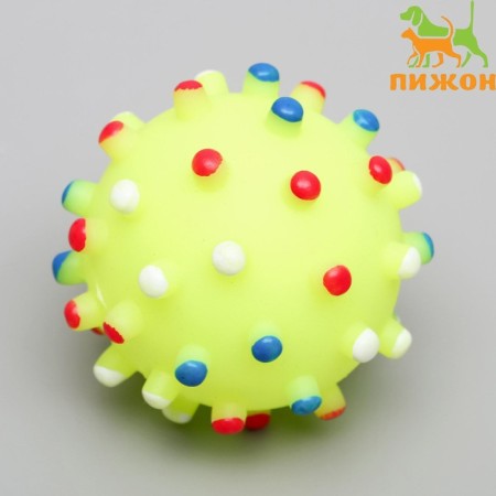 Toy squirrel "bacterium" for dogs, 6.3 cm, yellow