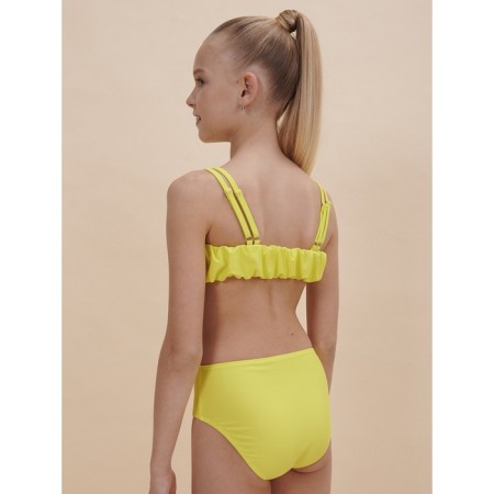 Bathing suit for girls, height 104-110 cm, lime color-1