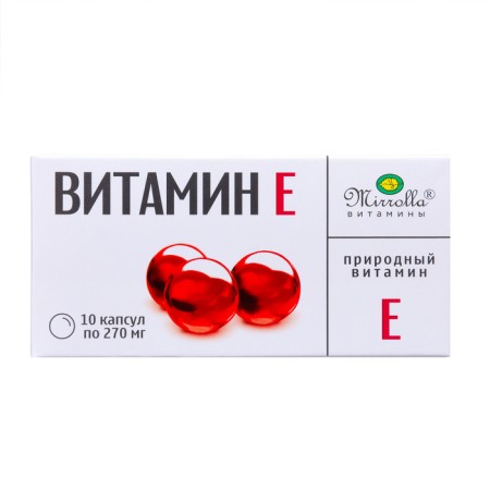 Mirrolla capsules vitamin E, natural tocopherol, 10 UE of 10 capsules-1