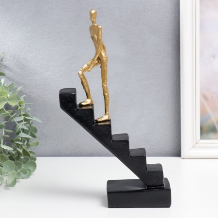 Polystone souvenir "Man on the stairs. Up the career ladder" 29x7x16 cm
