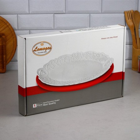 Veronica dish, oval, white, porcelain, Iran-4