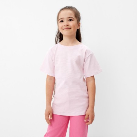 Baby-Street T-shirt KAFTAN "BASIC Line", r.32 (110-116 cm), pink/white