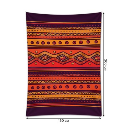 Decorative panel with photo printing "African stripes", vertical, size 150x200 cm-1