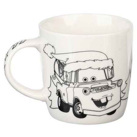 Set of mug for coloring with a Christmas tree, 300 ml "lightning Makuin and master", cars-5