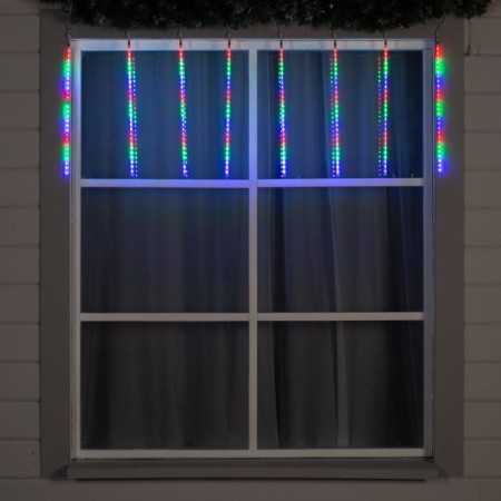 Garland "icicles" 2.5 × 0.5 m, IP65, transparent thread, 288 LED, glow of multi with a drain effect, 12 V-2
