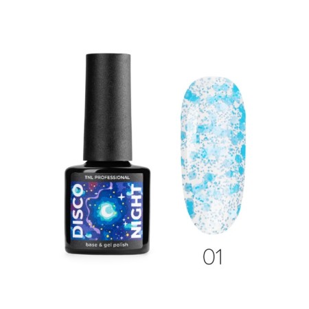 TNL Professional Disco Night Gellax, with color neon mica, No. 1 Blue Curasao, 6 ml