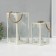 Climber Metal, glass flashlight "openwork corners" White set 2 pcs 26.5x14x14 cm