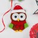 Set for creativity - Create a Christmas tree decoration from a felt "Owl in a New Year's cap"