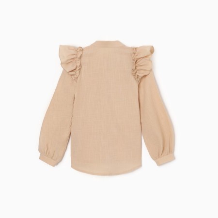 Blouse for girls minku color light-beige, height 152 cm-3