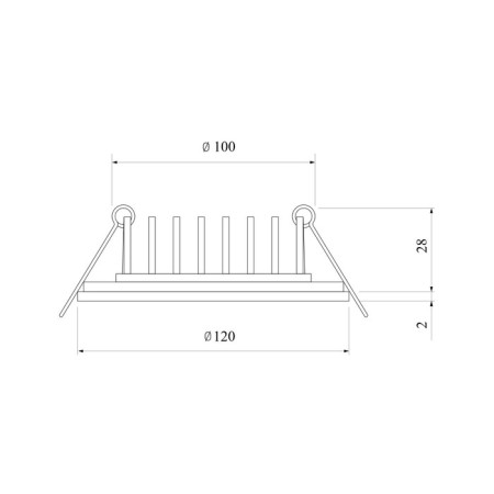 Ceiling accent Elektrostandard, Strass M Led 10 W, 120x120x30 mm, IP20-2