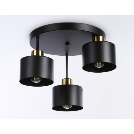 Lamp in the style of Loft Ambrella Light, Traditional, TR8121, 3HE27, black color, brass-2