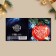 Mini postcard “I wish you happiness in the new year!”, Red ball 7 x 7 cm, New Year