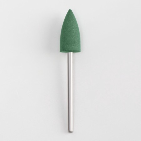 Silicone milling cutter for polishing, medium, 8 × 18 mm, in a plastic case, green color-3