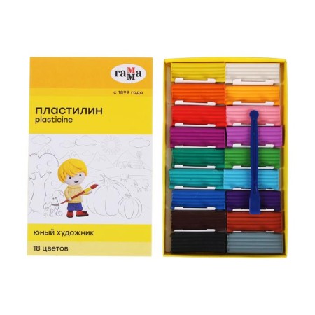 Plasticine 18 colors 252 g, "gamma" "young artist", with a stack-1